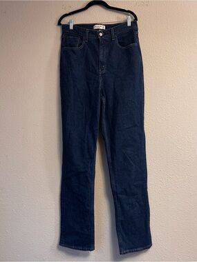 Abercrombie & Fitch Women's Straight Leg Jeans - Dark Blue Wash Extra Long